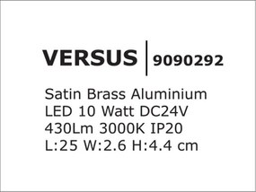 Accesoriu, Corp de iluminat pentru sistemul magnetic PUZZLE si GRAMMI, Versus alama satinata