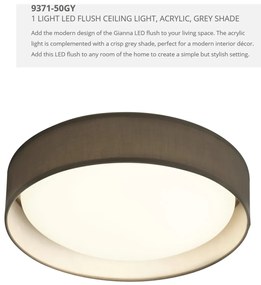 Lustra LED moderna 50cm Gianna gri 9371-50GY SRT