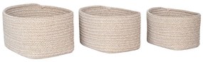 Coșuri Cadima, bumbac, bej, 3 bucăți