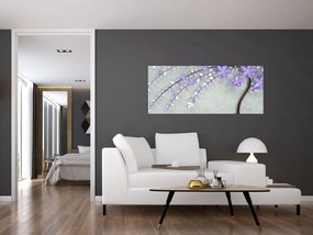 Tablou - ploaie violetă (120x50 cm)