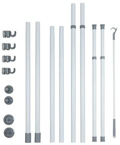 Suport pentru haine alb telescopic din metal Herkules – Wenko