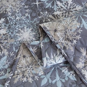 Cuvertura de pat SNOWFLAKE, albastru-gri Dimensiune: 220 x 240 cm