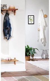 Cârlig în culoare naturală de montat pe perete din lemn de stejar Milford – Rowico