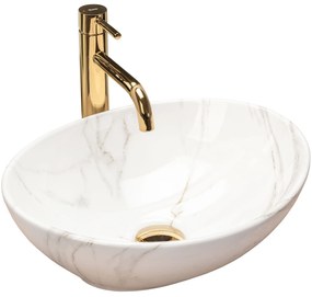 Lavoar Sofia Shiny ceramica sanitara Marmura – 34,5 cm
