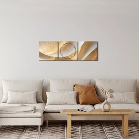 Tablou - Textură de Hârtie (cu ceas) (90x30 cm)