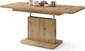Mazzoni ASTON MINI-Z Stejar Artisan - MĂSUȚĂ DE CAFEA MODERNĂ EXTENSIBILĂ REGLABILĂ PE ÎNĂLȚIME MASĂ TRANSFORMABILĂ