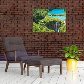 Tablou pe sticlă - Cascade (70x50 cm)