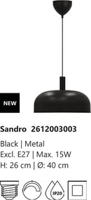 Lustra design scandinav minimalist Sandro negru