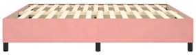 Cadru de pat box spring, roz, 160x200 cm, catifea Roz, 35 cm, 160 x 200 cm
