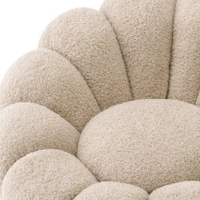 Fotoliu pivotant design elegant Mello, Canberra sand