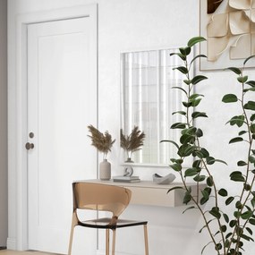 HOMCOM Oglindă Dreptunghiulară de Baie 70x90 cm Oglindă de Perete Decorativă pentru Living Antreu Hol Orizontală sau Verticală Albă | Aosom Romania