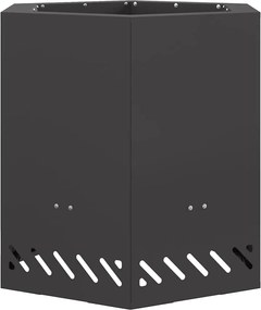 vidaXL Focar Fără Fum Negru 48 x 48 x 51 cm Oțel