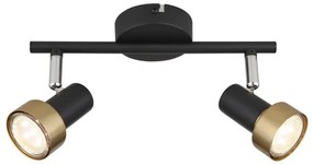 Spot Globo 57917-2G MASON 2xGU10/25W/230V negru/auriu