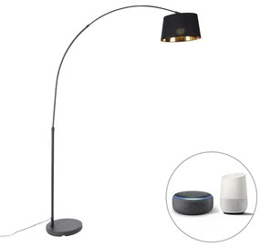 Lampă arcadă inteligentă neagră cu auriu, inclusiv Wifi A60 - Arc Basic