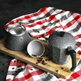 La mâna a doua: Cafetiera moka Klausberg KB 7547, 9 cesti, Inductie, Marmura gri