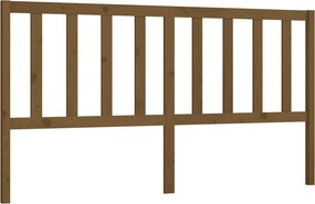 vidaXL Tăblie de pat, maro miere, 206x4x100 cm, lemn masiv de pin