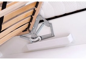 Pat tapițat cu saltea și spațiu de depozitare MARIA ONE 90 x 200 cm, nuanță taupe