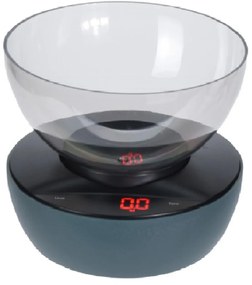 Cantar digital bucatarie cu bol, 18x14.5 cm, 5 kg, Verde-negru