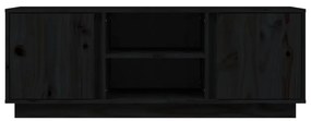 Comoda TV, negru, 110x35x40,5 cm, lemn masiv de pin 1, Negru