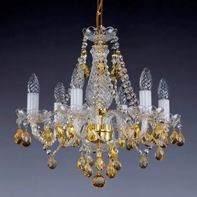 Candelabru cristal Bohemia 6 brate, diam. 48cm Magda VI 3003 CE