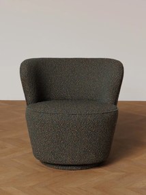 Fotoliu pivotant, kaki, stofa, Kiwi