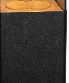 Lampă de exterior cu picior neagră 70 cm IP44 cu sticlă fumuriu - Danemarca