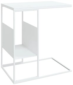Masa laterala, alb, 55x36x59,5 cm, lemn compozit 1, Alb, 55 x 36 x 59.5 cm, Fara roti