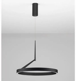 Lustra circulara aluminiu negru LED CCT ADALIZ 60cm