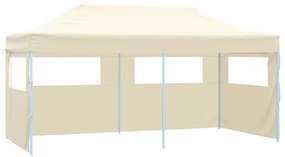 vidaXL Cort de petrecere pliabil cu 4 pereți, crem, 3 x 6 m, oțel