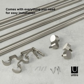 Galerie de perdea extensibilă 305-457 cm din oțel Cappa – Umbra