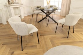 Set 2 scaune stil retro LYON catifea bej