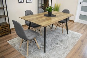 Oferta Scaun de dining din catifea gri DUMO II. calitate a doua