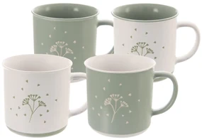 Set de căni ceramice Orion Greenish 4 buc, 0,5 l