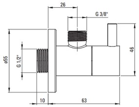 Robinet coltar rotund Deante 1 2   - 3 8   negru mat Negru mat