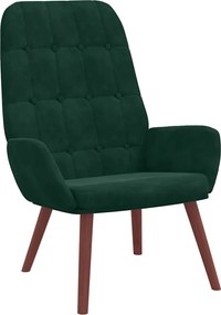 vidaXL Scaun de relaxare, verde închis, catifea