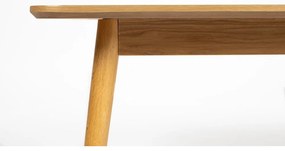 Măsuță de cafea în culoare naturală cu blat cu aspect de lemn de stejar 60x120 cm Fabio – White Label