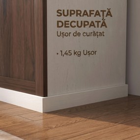 HOMCOM Cuier de Intrare 3 în 1 cu 4 Cârlige, Etajeră pentru Pantofi și Bancă Depozitare, 71,5x39,5x170 cm, Maro | Aosom Romania