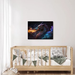 Tablou - Dragon scuipând flăcări (70x50 cm)