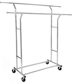 Cuier mobil de podea LINEA, argintiu