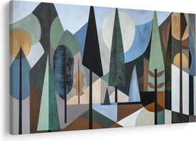 Tablou - Abstracție geometrică naturală II. (90x60 cm)