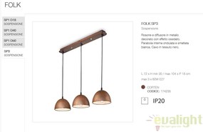Lustra design deosebit cu efect de metal oxidat FOLK SP3 174235