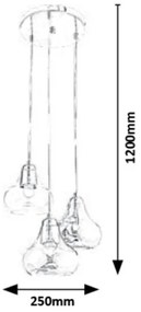 Rabalux 7977 - Lustră pe cablu JEZABEL 3xE27/60W/230V