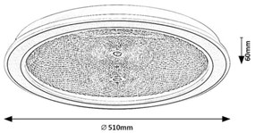 Rabalux 71282 - Plafonieră LED dimabilă ZOFRAEL 34W/230V 3000-6500K Ø51 cm + telecomandă