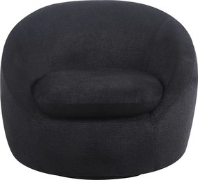 Fotoliu Rotativ – Fotoliu Modern și Confortabil pentru Living, Material Textil, stofa Aragon, Negru
