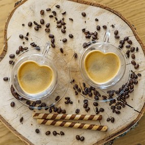 Ceaşcă termorezistentă Heart cu farfurie, 2 buc., în formă de inimă, 150 ml, HOTCOOL TYP 5