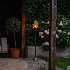 Lămpă de podea vintage pentru exterior auriu antic 120 cm - Antigua