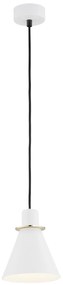 Pendul modern design retro Beverly alb/auriu