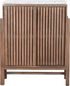 Comoda din lemn de acacia si marmura " Terrazo "