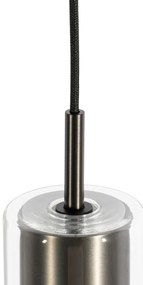 Lampa suspendată modernă din metal gri pentru sistem de șină monofazat - Iconic Lloyd