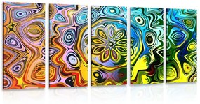 Tablou 5-piese artă creativă colorată